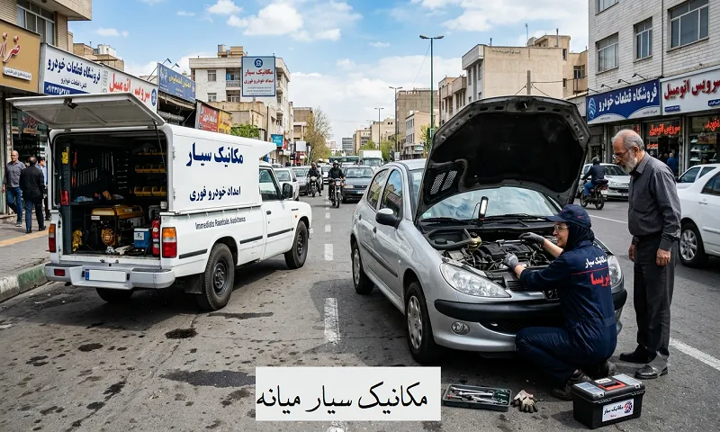مکانیک سیار میانه - تعمیر فوری خودرو در محل
